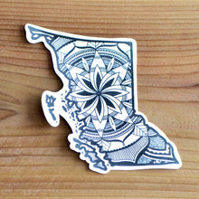 Load image into Gallery viewer, British Columbia Canada Sticker | Map of Canada Sticker | Map Art | Travel Gift Ideas | Canadian Province Sticker | Canada Map | Travel Sticker | Map Sticker