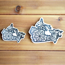 Load image into Gallery viewer, Canada Sticker | Map of Canada Sticker | Map Art | Travel Gift Ideas | Canadian Province Sticker | Canada Map | Travel Sticker | Map Sticker