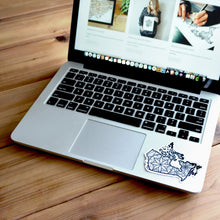 Load image into Gallery viewer, Canada Sticker | Map of Canada Sticker | Map Art | Travel Gift Ideas | Canadian Province Sticker | Canada Map | Travel Sticker | Map Sticker