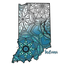 Load image into Gallery viewer, indiana usa coloring pages | state map coloring pages for adults | Coloring pages for kids | indiana usa map coloring sheets | state map coloring page | united states coloring page | united states of america | map of america
