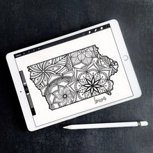 Load image into Gallery viewer, usa coloring pages | state map coloring pages for adults | Coloring pages for kids | usa map coloring sheets | state map coloring page | united states coloring page | united states of america | map of america