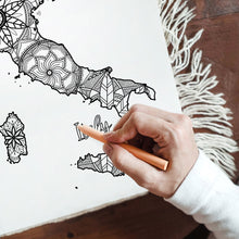 Load image into Gallery viewer, adult coloring pages | Coloring pages for adults | Coloring pages for kids | italy map coloring sheets | italy map coloring page | italy coloring page