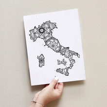 Load image into Gallery viewer, adult coloring pages | Coloring pages for adults | Coloring pages for kids | italy map coloring sheets | italy map coloring page | italy coloring page