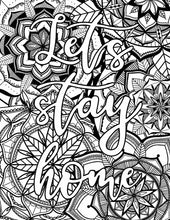 Load image into Gallery viewer, Free coloring pages | Coloring pages for adults | Coloring pages for kids | lets stay home