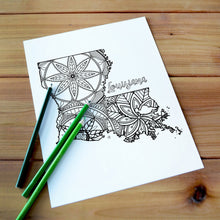 Load image into Gallery viewer, louisiana usa coloring pages | state map coloring pages for adults | Coloring pages for kids | louisiana usa map coloring sheets | state map coloring page | united states coloring page | united states of america | map of america