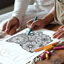 Load image into Gallery viewer, ohio usa coloring pages | state map coloring pages for adults | Coloring pages for kids | ohio usa map coloring sheets | state map coloring page | united states coloring page | united states of america | map of america