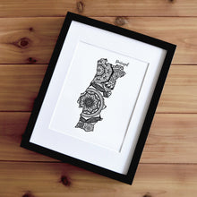 Load image into Gallery viewer, Map of Portugal | Map Art | Travel Gift Ideas | Portugal City Map | Map Wall Art | Portugal Map