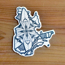 Load image into Gallery viewer, Quebec Canada Sticker | Map of Canada Sticker | Map Art | Travel Gift Ideas | Canadian Province Sticker | Canada Map | Travel Sticker | Map Sticker