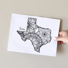 Load image into Gallery viewer, texas usa coloring pages | state map coloring pages for adults | Coloring pages for kids | texas usa map coloring sheets | state map coloring page | united states coloring page | united states of america | map of america