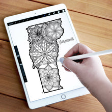 Load image into Gallery viewer, vermont usa coloring pages | state map coloring pages for adults | Coloring pages for kids | vermont usa map coloring sheets | state map coloring page | united states coloring page | united states of america | map of america