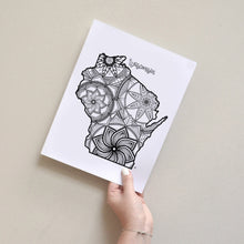 Load image into Gallery viewer, usa coloring pages | state map coloring pages for adults | Coloring pages for kids | usa map coloring sheets | state map coloring page | united states coloring page | united states of america | map of america