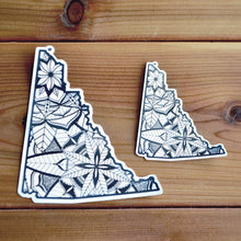 Load image into Gallery viewer, Yukon Canada Sticker | Map of Canada Sticker | Map Art | Travel Gift Ideas | Canadian Province Sticker | Canada Map | Travel Sticker | Map Sticker
