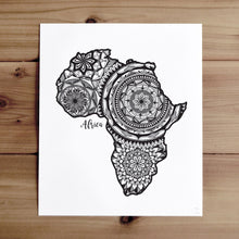 Load image into Gallery viewer, Map of Africa | Map Art | Travel Gift Ideas | Africa City Map | Map Wall Art | Africa Map