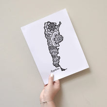 Load image into Gallery viewer, Map of Argentina | Map Art | Travel Gift Ideas | Argentina City Map | Map Wall Art | Argentina Map