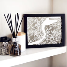 Load image into Gallery viewer, Map of Londonderry Northern Ireland | Papercut Map Art | Travel Gift Ideas | Londonderry City Map | Map Wall Art | Londonderry Map | Northern Ireland Map | Northern Ireland Papercut City Maps