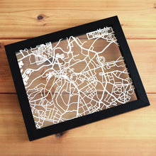 Load image into Gallery viewer, Map of Nottingham England | Papercut Map Art | UK Travel Gift Ideas | Nottingham City Map | Map Wall Art | Nottingham Map | England Map | UK Papercut City Maps
