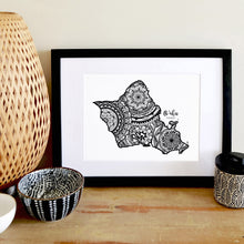 Load image into Gallery viewer, Map of Hawaii | Map of Oahu Hawaii | Map Art | Travel Gift Ideas | Hawaii City Map | Map Wall Art | Hawaii Map | Hawaii Map