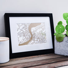 Load image into Gallery viewer, Map of Londonderry Northern Ireland | Rose Gold Foil Map Art | Travel Gift Ideas | Londonderry City Map | Map Wall Art | Londonderry Map | Northern Ireland Map | Northern Ireland Foil City Maps