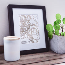 Load image into Gallery viewer, Map of Oxford England | Rose Gold Foil Map Art | Travel Gift Ideas | Oxford City Map | Map Wall Art | Oxford Map | UK Map | UK Foil City Maps