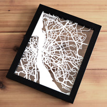 Load image into Gallery viewer, Map of Liverpool England | Papercut Map Art | UK Travel Gift Ideas | Liverpool City Map | Map Wall Art | Liverpool Map | England Map | UK Papercut City Maps
