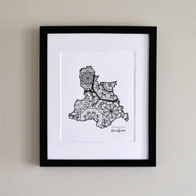 Load image into Gallery viewer, Map of London Borough of Lewisham | Map of Lewisham London | Map Art | Travel Gift Ideas | London Borough of Lewisham City Map | Map Wall Art | London Borough of Lewisham Map
