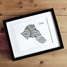 Load image into Gallery viewer, Map of London Borough of Camden | Map Art | Travel Gift Ideas | London Borough of Camden City Map | Map Wall Art | London Borough of Camden Map