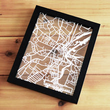 Load image into Gallery viewer, Map of Belfast Northern Ireland | Papercut Map Art | Travel Gift Ideas | Belfast City Map | Map Wall Art | Belfast Map | Northern Ireland Map | Northern Ireland Papercut City Maps