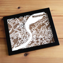 Load image into Gallery viewer, Map of Londonderry Northern Ireland | Papercut Map Art | Travel Gift Ideas | Londonderry City Map | Map Wall Art | Londonderry Map | Northern Ireland Map | Northern Ireland Papercut City Maps