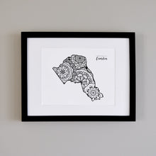 Load image into Gallery viewer, Map of London Borough of Camden | Map Art | Travel Gift Ideas | London Borough of Camden City Map | Map Wall Art | London Borough of Camden Map