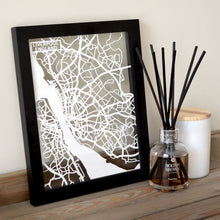 Load image into Gallery viewer, Map of Liverpool England | Papercut Map Art | UK Travel Gift Ideas | Liverpool City Map | Map Wall Art | Liverpool Map | England Map | UK Papercut City Maps