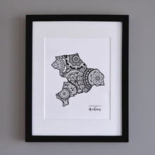 Load image into Gallery viewer, Map of London Borough of Hackney | Map of Hackney London | Map Art | Travel Gift Ideas | London Borough of Hackney City Map | Map Wall Art | London Borough of Hackney Map