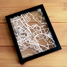 Load image into Gallery viewer, Map of Oxford England | Papercut Map Art | UK Travel Gift Ideas | Oxford City Map | Map Wall Art | Oxford Map | England Map | UK Papercut City Maps
