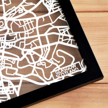 Load image into Gallery viewer, Map of Glasgow Scotland | Papercut Map Art | Travel Gift Ideas | Glasgow City Map | Map Wall Art | Glasgow Map | Scotland Map | Scotland Papercut City Maps