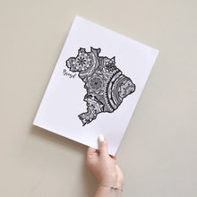 Load image into Gallery viewer, Map of Brazil | Map Art | Travel Gift Ideas | Brazil City Map | Map Wall Art | Brazil Map