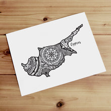 Load image into Gallery viewer, Map of Cyprus | Map Art | Travel Gift Ideas | Cyprus City Map | Map Wall Art | Cyprus Map