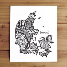 Load image into Gallery viewer, Map of Denmark | Map Art | Travel Gift Ideas | Denmark City Map | Map Wall Art | Denmark Map