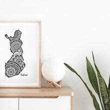 Load image into Gallery viewer, Map of Finland | Map Art | Travel Gift Ideas | Finland City Map | Map Wall Art | Finland Map