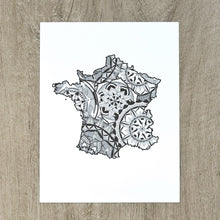 Load image into Gallery viewer, Map of France | Map Art | Travel Gift Ideas | France City Map | Map Wall Art | France Map
