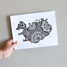 Load image into Gallery viewer, Map of Iceland | Map Art | Travel Gift Ideas | Iceland City Map | Map Wall Art | Iceland Map