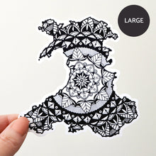 Load image into Gallery viewer, Map of Wales Sticker | Map Art | Travel Gift Ideas | Wales Sticker | Wales Map | Travel Sticker