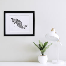 Load image into Gallery viewer, Map of Mexico | Map Art | Travel Gift Ideas | Mexico City Map | Map Wall Art | Mexico Map