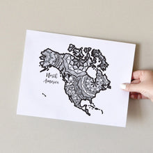 Load image into Gallery viewer, Map of North America | Map Art | Travel Gift Ideas | City Map | Map Wall Art | North America Map