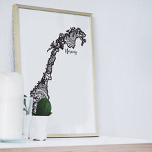 Load image into Gallery viewer, Map of Norway | Map Art | Travel Gift Ideas | Norway City Map | Map Wall Art | Norway Map