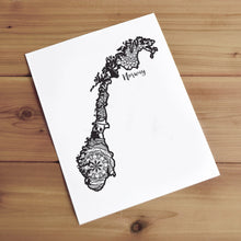 Load image into Gallery viewer, Map of Norway | Map Art | Travel Gift Ideas | Norway City Map | Map Wall Art | Norway Map