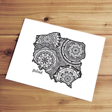 Load image into Gallery viewer, Map of Poland | Map Art | Travel Gift Ideas | Poland City Map | Map Wall Art | Poland Map