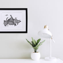 Load image into Gallery viewer, Map of Russia | Map Art | Travel Gift Ideas | Russia City Map | Map Wall Art | Russia Map