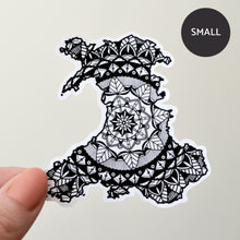 Load image into Gallery viewer, Map of Wales Sticker | Map Art | Travel Gift Ideas | Wales Sticker | Wales Map | Travel Sticker