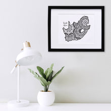 Load image into Gallery viewer, Map of South Africa | Map Art | Travel Gift Ideas | South Africa City Map | Map Wall Art | South Africa Map