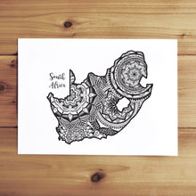 Load image into Gallery viewer, Map of South Africa | Map Art | Travel Gift Ideas | South Africa City Map | Map Wall Art | South Africa Map