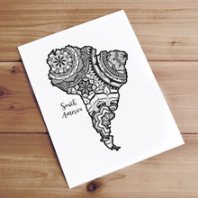 Load image into Gallery viewer, Map of South America | Map Art | Travel Gift Ideas | South America City Map | Map Wall Art | South America Map